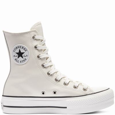 Converse Extra High Platform Chuck Taylor All Star - Miesten Platform Kengät - Beige/Valkoinen